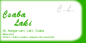 csaba laki business card